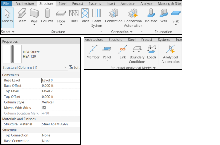 Objetos estructurales en Revit