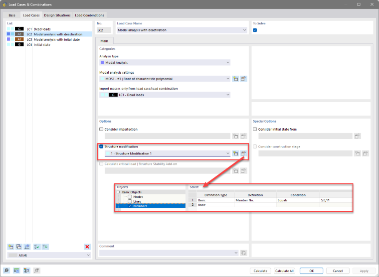KB 001833 | Uso de no linealidades en el análisis del espectro de respuesta en RFEM 6