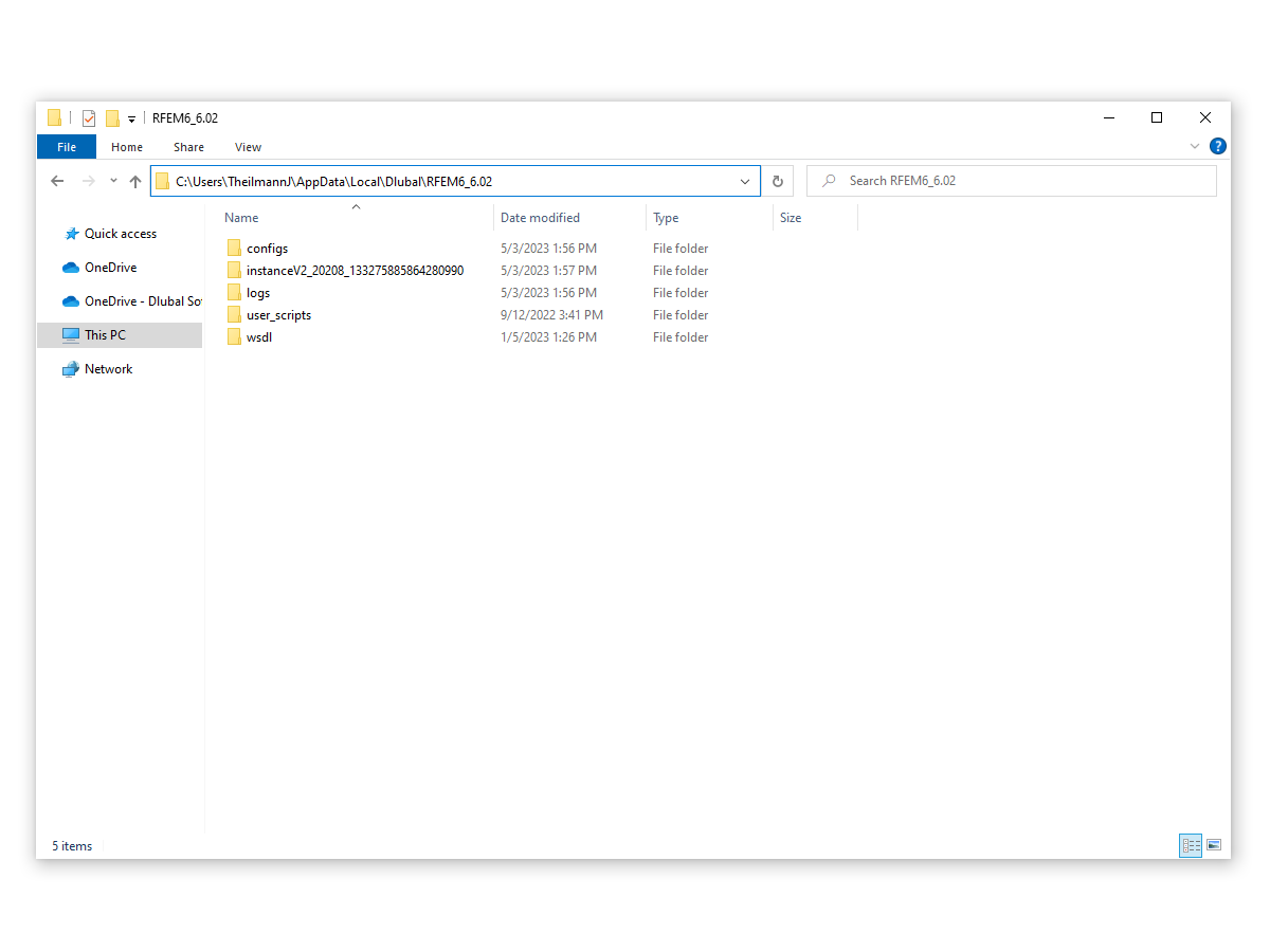 FAQ 005379 | ¿Dónde puedo encontrar el directorio de trabajo de RFEM 6, RSTAB 9 y RSECTION 1?