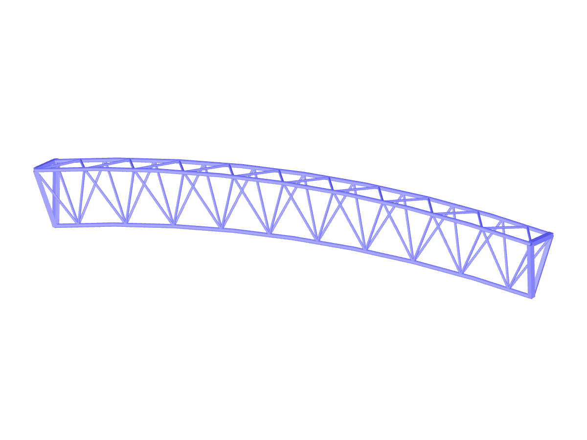 Modelo 004243 | Viga de celosía curva