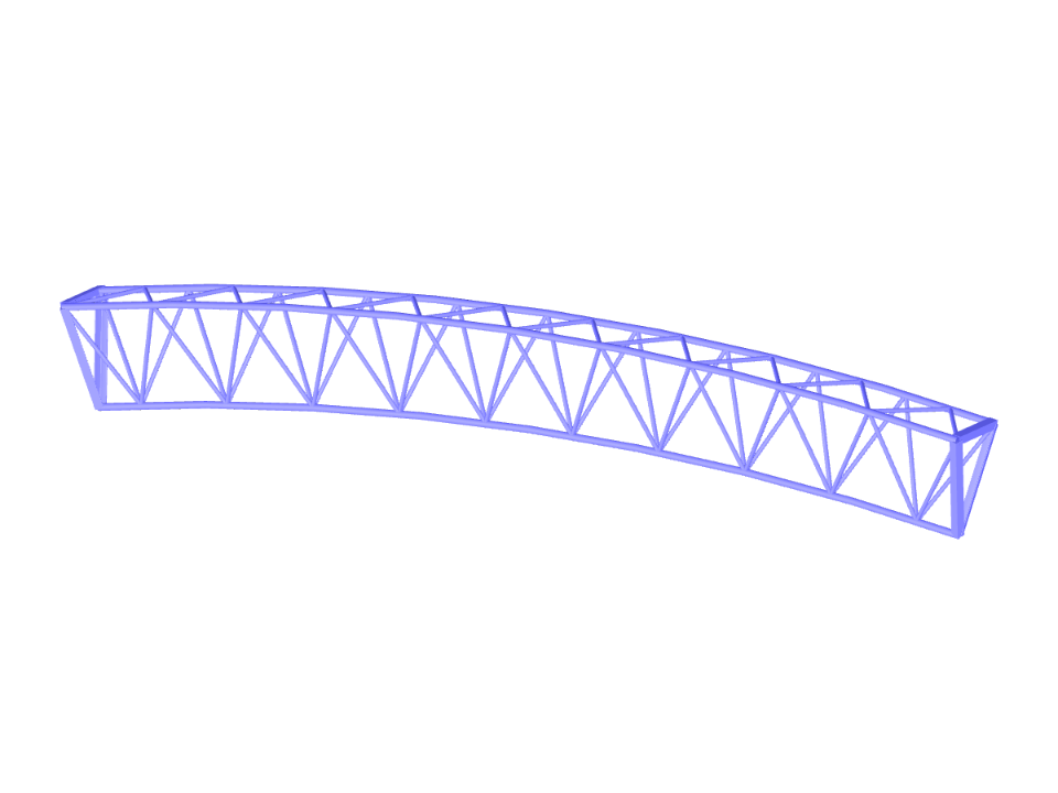 Modelo 004243 | Viga de celosía curva
