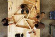 Premontaje de un elemento de madera | © Digital Timber Construction DTC, TH Augsburg