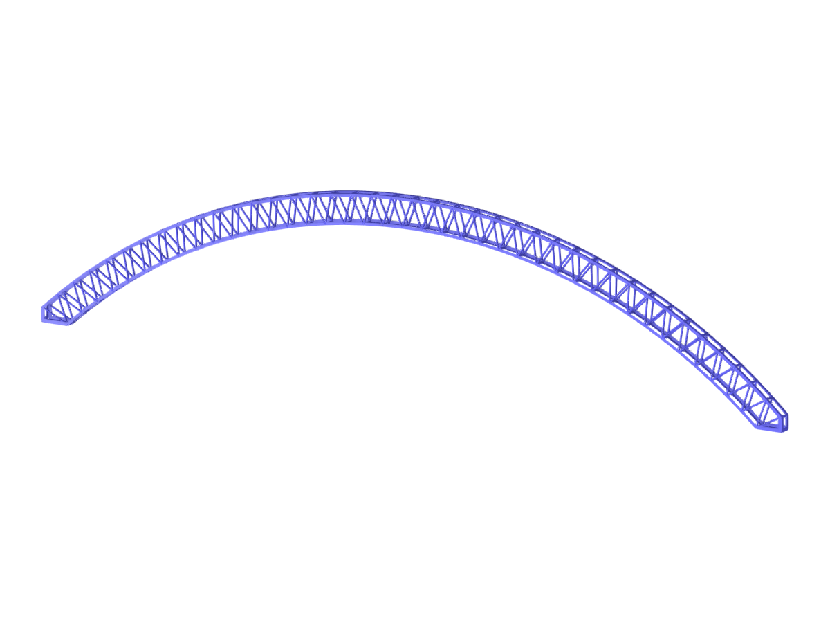 Modelo 004449 | Viga de celosía curva