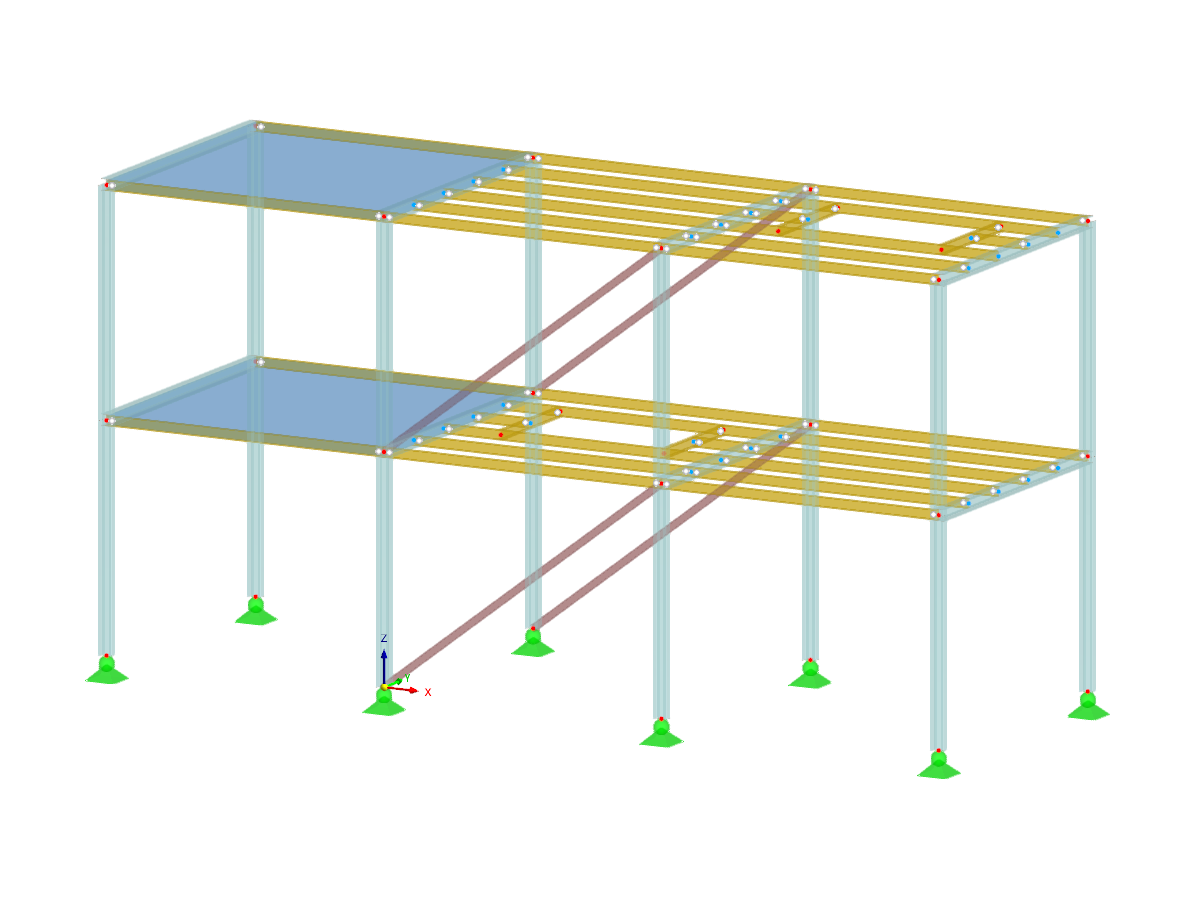 Modelo 004678 | Estructura de acero industrial | Análisis en el dominio del tiempo