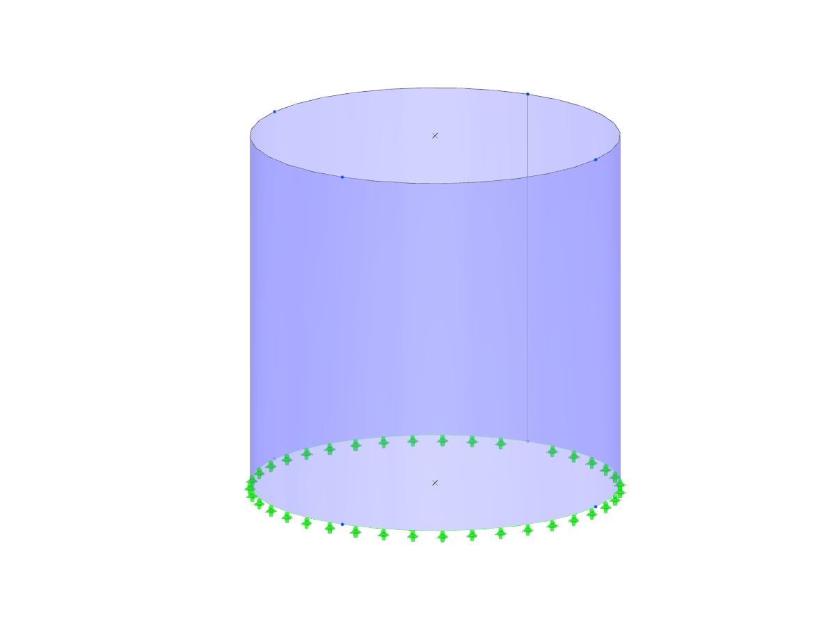 Modelo 004679 | Estructura cilíndrica de acero | Análisis de voladuras
