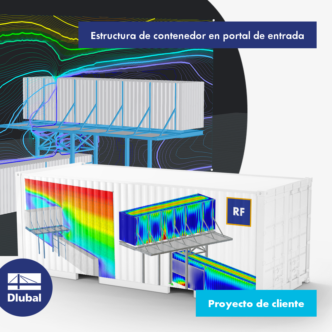 Estructura de contenedor en portal de entrada