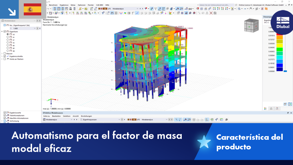 Representación de métodos automatizados para lograr factores eficaces de masas modales en cálculos estructurales