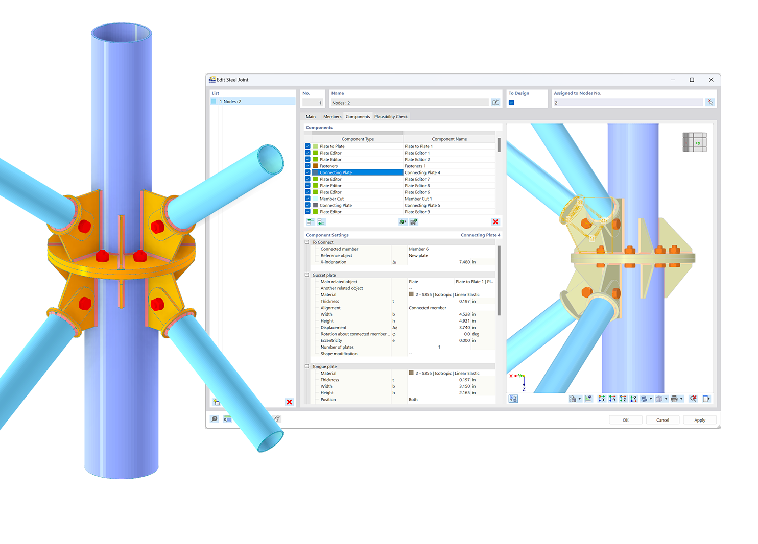 Uniones de acero para RFEM 6