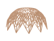 Modelo 004928 | Cúpula de entramado semiesférico de madera