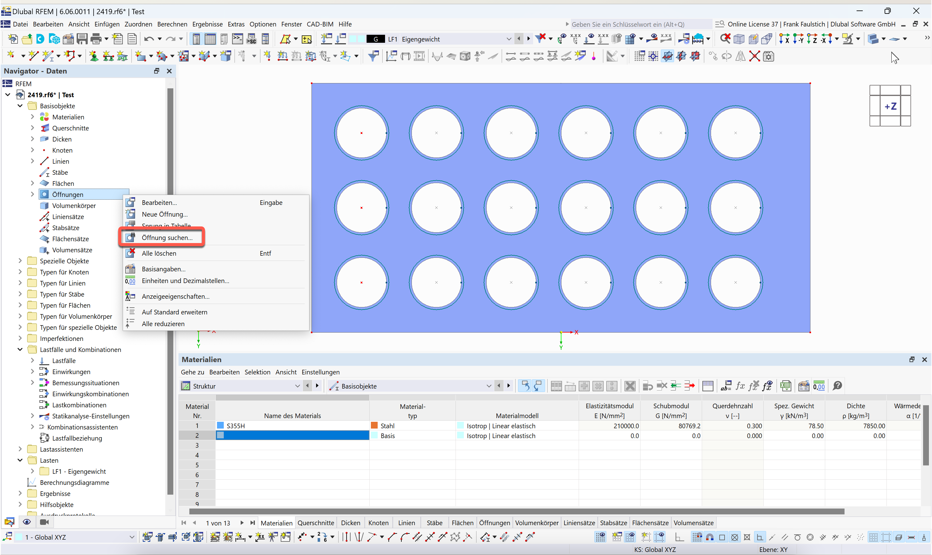 FAQ 005546 | ¿Cómo encuentro una abertura con un número determinado en RFEM 6?