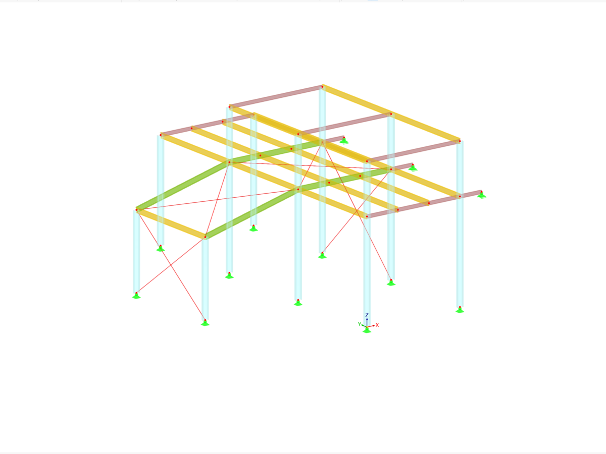 Modelo 004984 | Edificio de acero de una sola planta