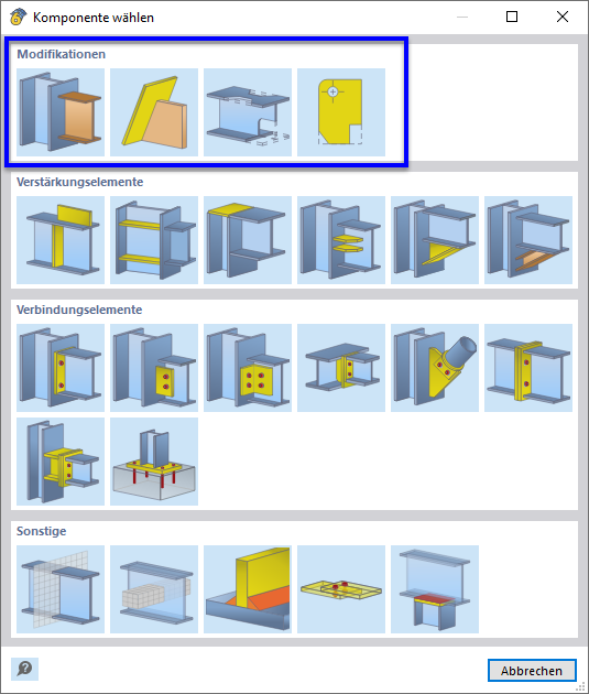 Componentes para modificaciones