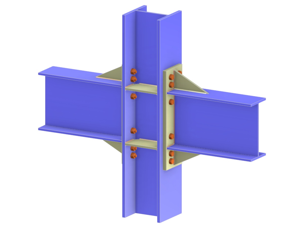 Modelo 005169 | Conexión de viga a ala de columna mediante placa de extremo extendida y nervio