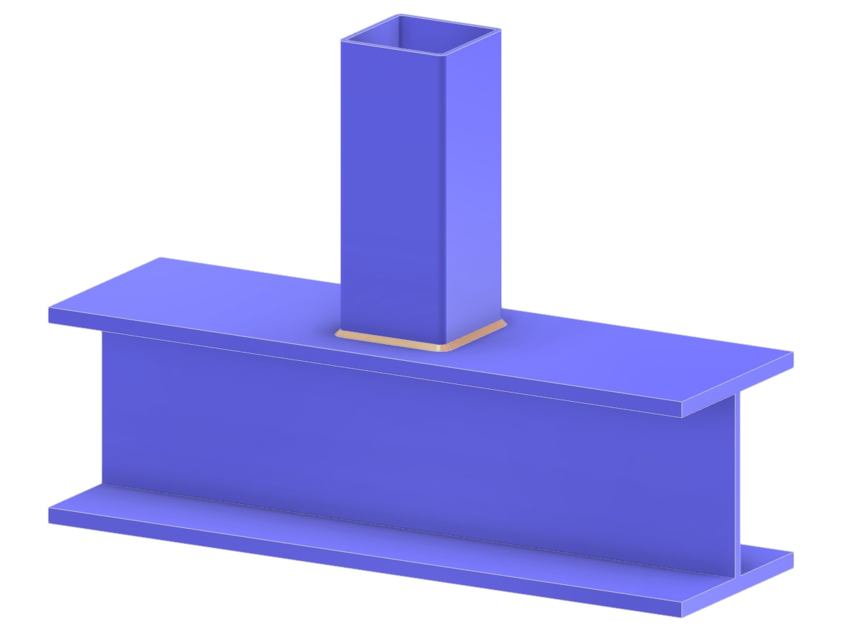 Modelo 005211 | Cercha T-Joint | Vertical to Chord Connection