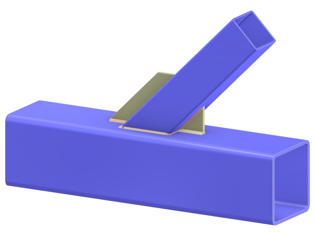 Modelo 005234 | Cercha Y-Joint | Conexión de Diagonal a Cordón con Placa de Nudo Pasante