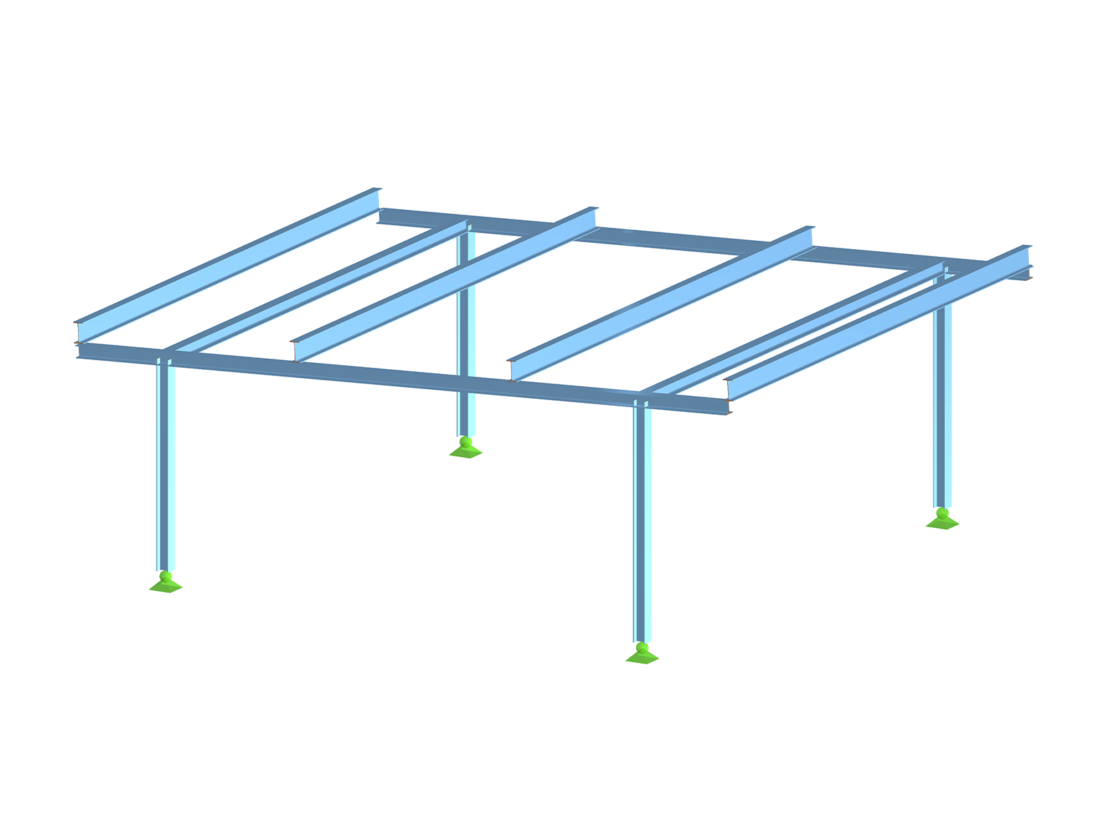 Modelo 005423 para descargar | Garaje abierto de acero simple