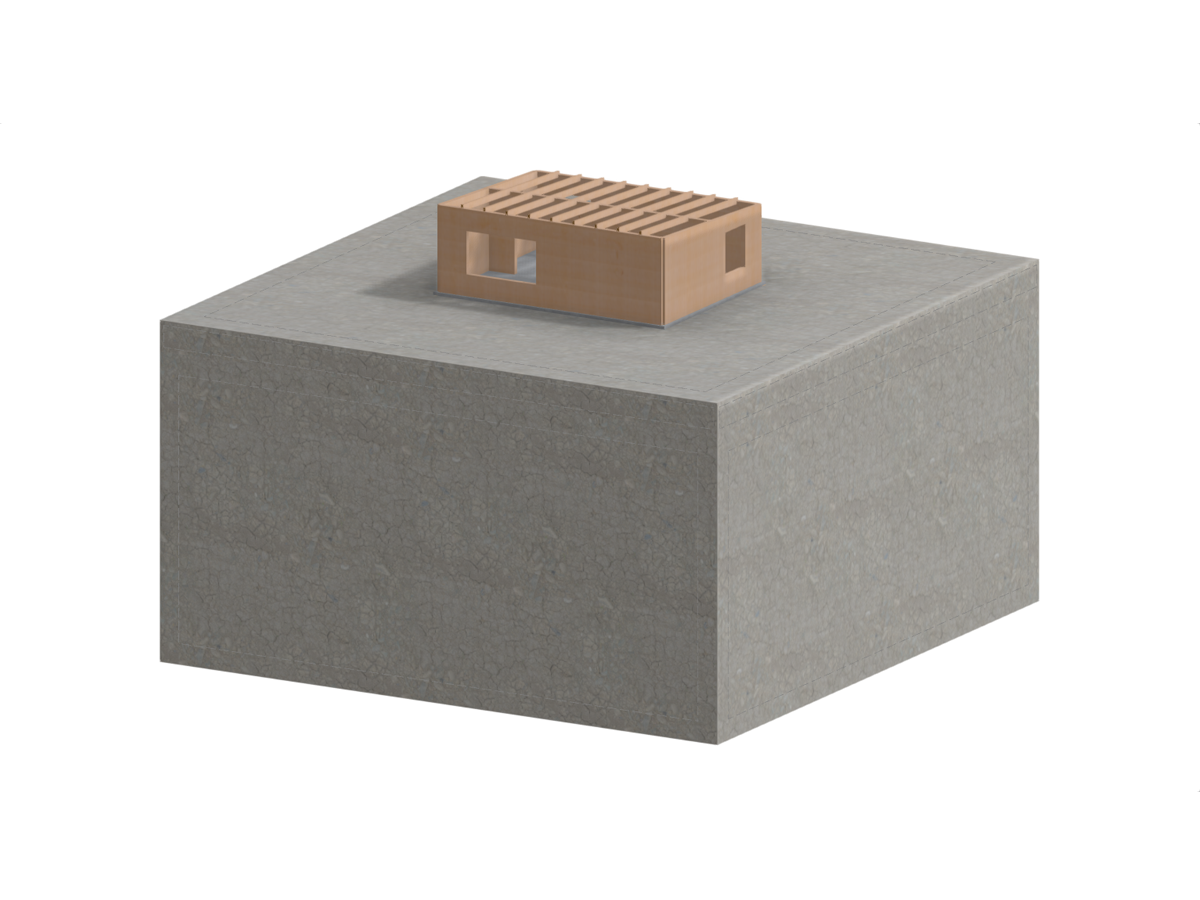Modelo 005479 | Edificio de madera contralaminada sobre losa de piso y sólido de suelo