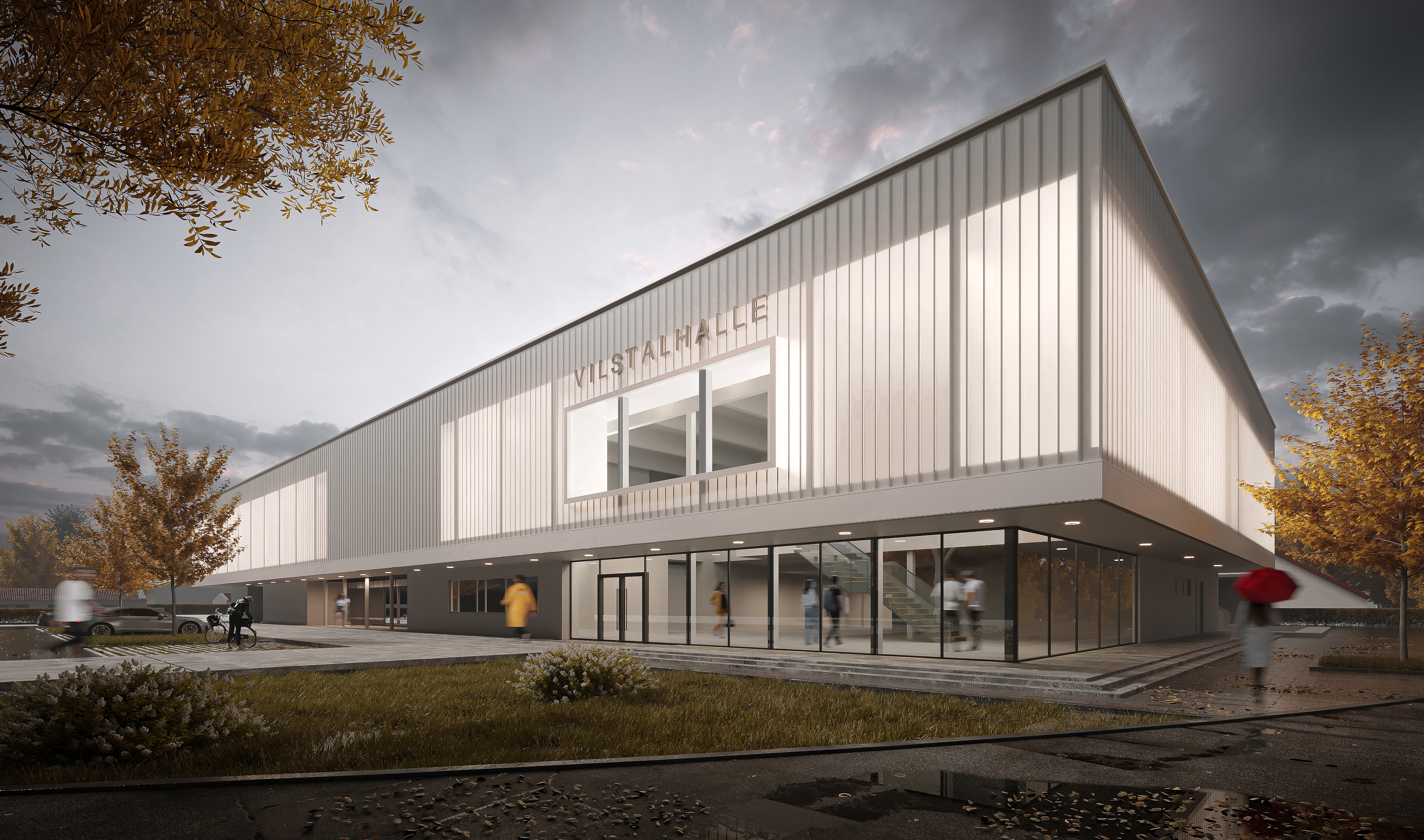 Vilstalhalle en Vilsbiburg en el renderizado | © Arc Architekten Partnerschaft mbB