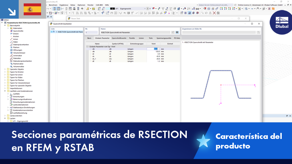 Parametrische RSECTION-Querschnitte in RFEM und RSTAB veranschaulicht