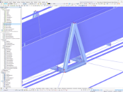 Modelo de RFEM del puente colgante LaPendenta en Disentis/Mustér