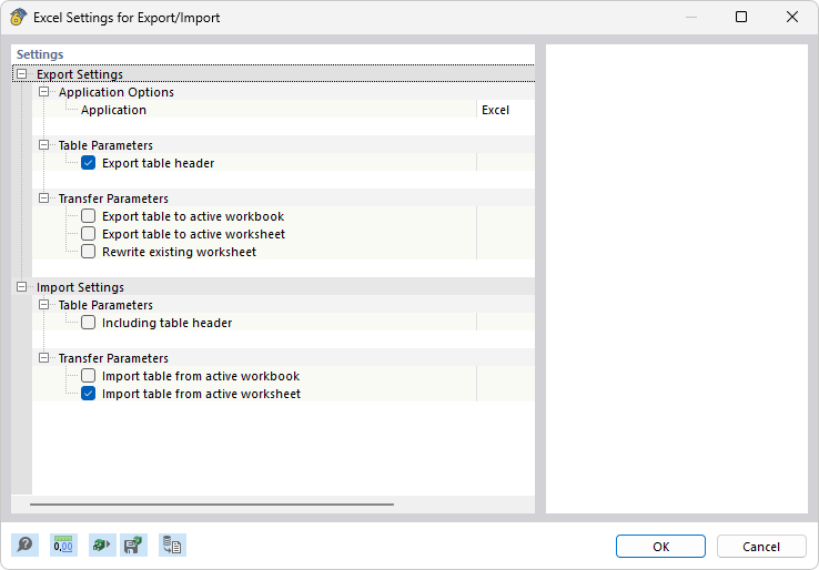 Configuración de Excel para la exportación/importación