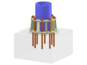 Modelo 005852 | Base del pilar con anillo externo y nervios