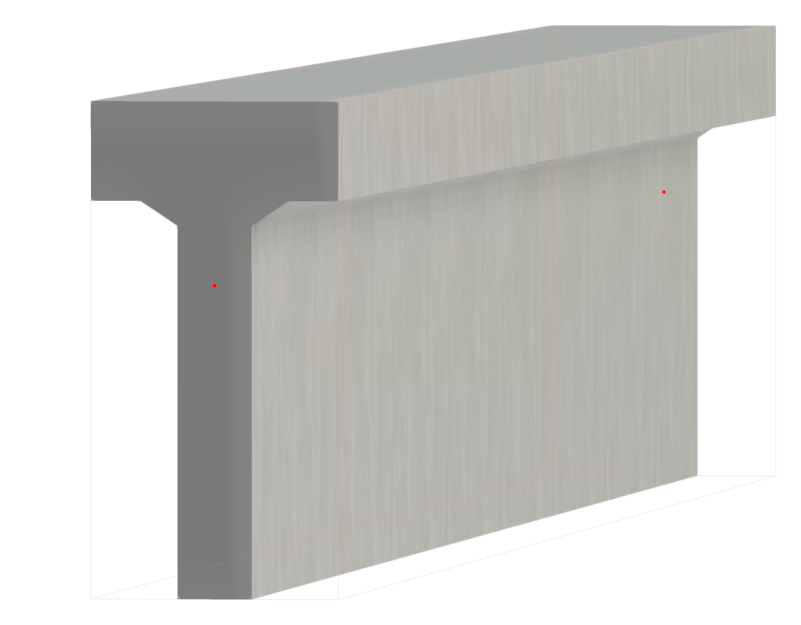Viga de concreto armado con textura