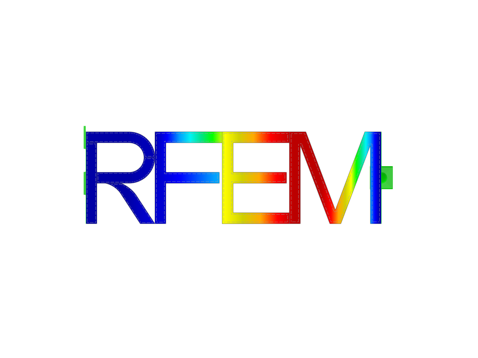 Logotipo de RFEM simplificado representando la esencia del software