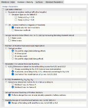 Pestaña "Barras | Estabilidad" para el análisis de acero según EN 1993