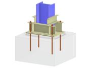 Modelo 005823 | Base del pilar con barra de anclaje transversal