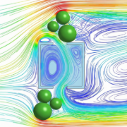 Visualización del flujo de aire alrededor de edificios mediante software de CFD para crear diagramas de ventilación claros para arquitectos.