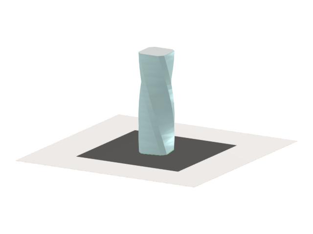 Modelo 006027 | KB 1967 | Edificio moderno con fachada de vidrio y estructura masiva de piso