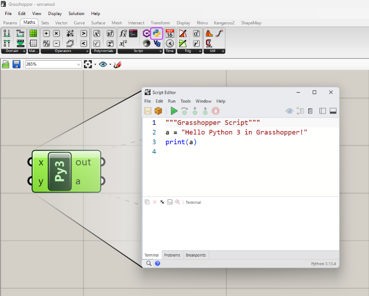 Secuencia de comandos de Grasshopper