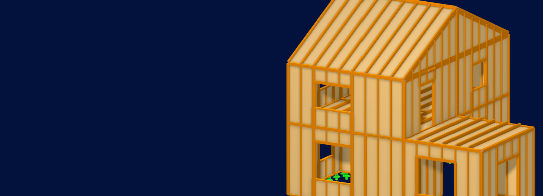 Ilustración del análisis y cálculo para estructuras de madera, mostrando las capacidades del software de la FEA y representación gráfica detallada.