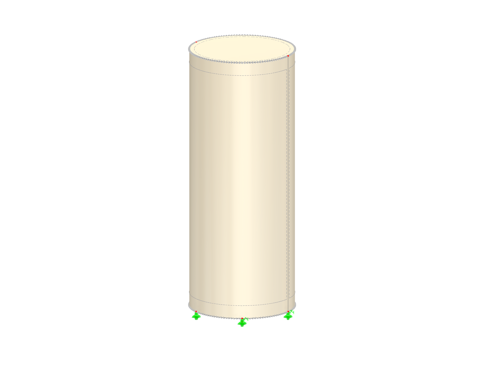 Se visualiza un modelo de tubo inflado como estructura en la construcción.