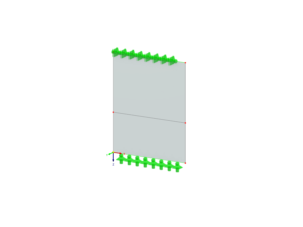 Diseño de panel de vidrio sometido a cargas, utilizado en seminario de RFEM 6.