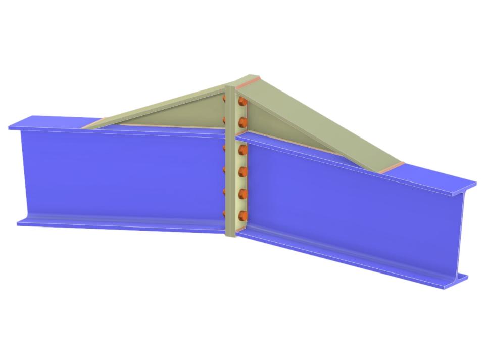 Modelo 006215 | Empalme de viga mediante chapa frontal extendida a placa y cartela laminada