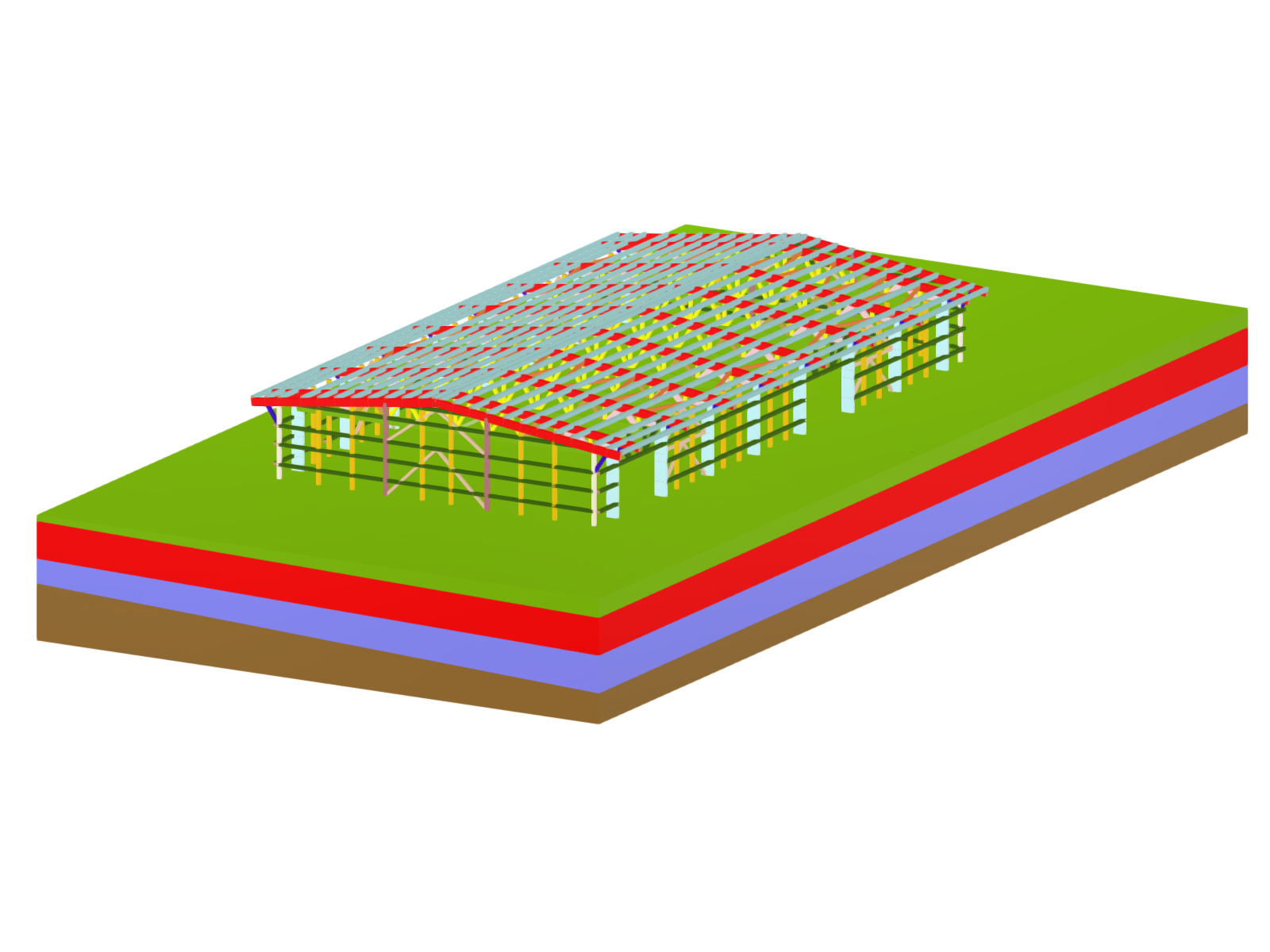Nave de madera de madera laminada encolada muestra una arquitectura innovadora y funcionalidad.