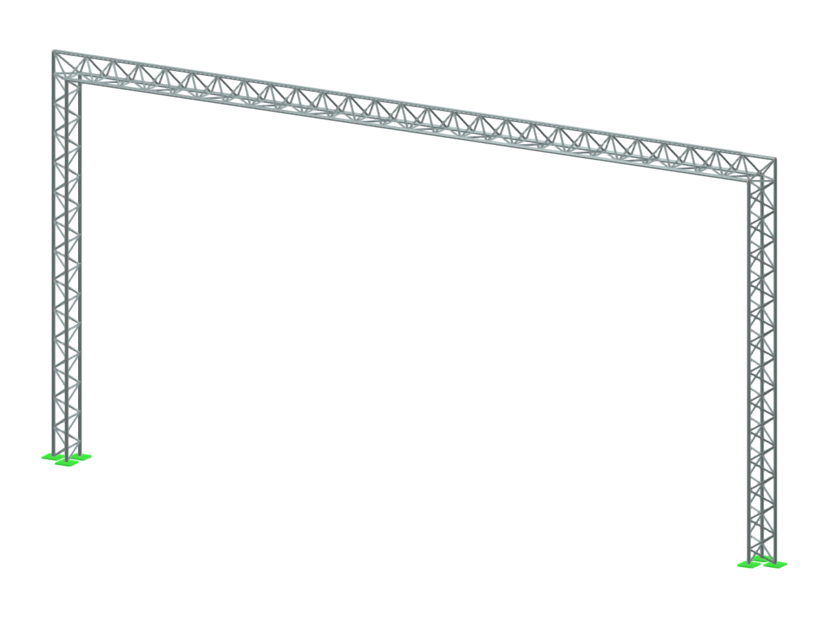 Configuración de armadura de escenario triangular de aluminio que ofrece soporte estructural y estabilidad.