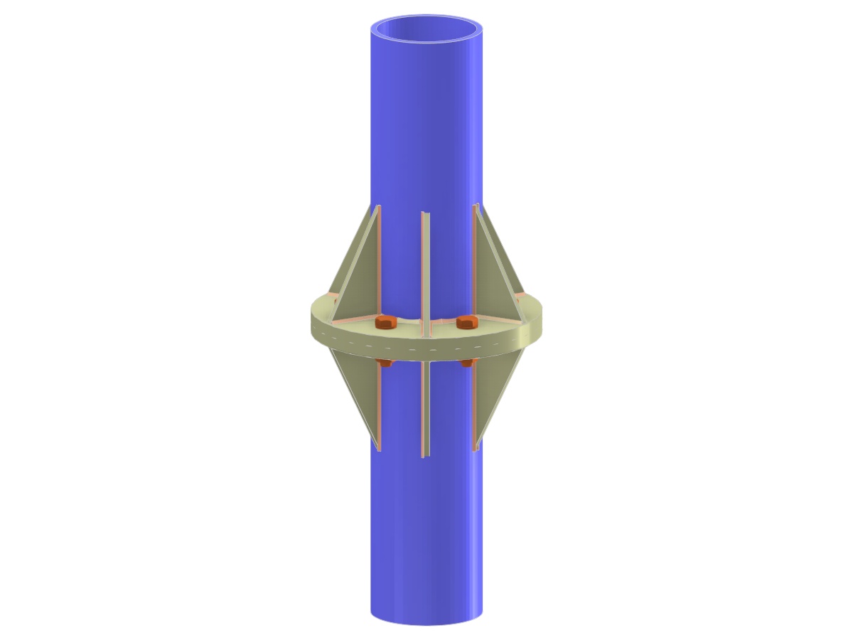 Modelo 006277 | Empalme de columna con chapa frontal extendida a placa y nervios