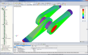 Stahlspannungsanalyse einer Zugstabverbindung in RFEM