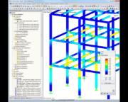 Darstellung des Ausnutzungsgrades im 3D-Rendering in RSTAB