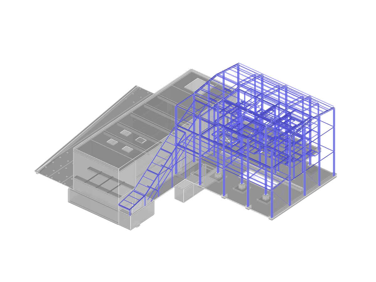 Modèle RFEM de la chaufferie | (c) www.ag-i.si