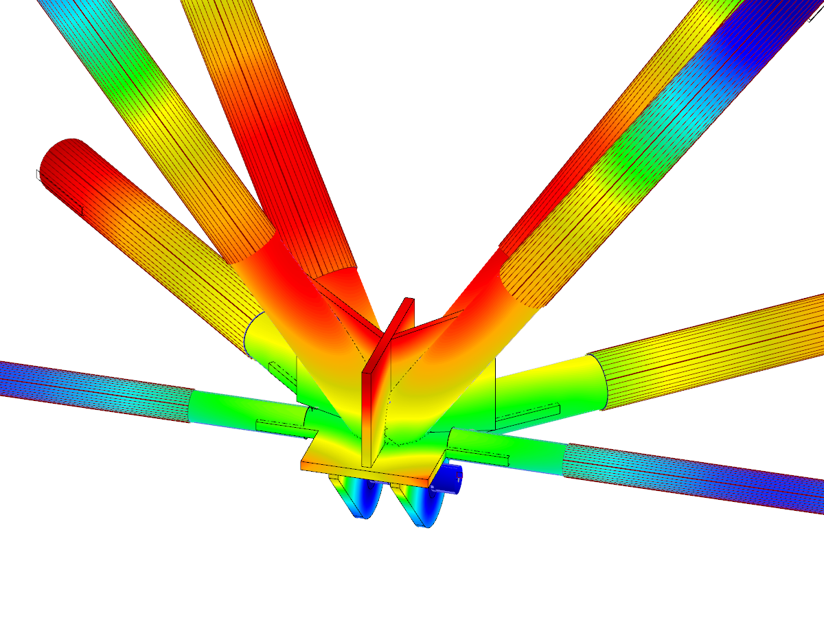 Analyse des contraintes de l'acier d'un nœud de treillis dans RFEM