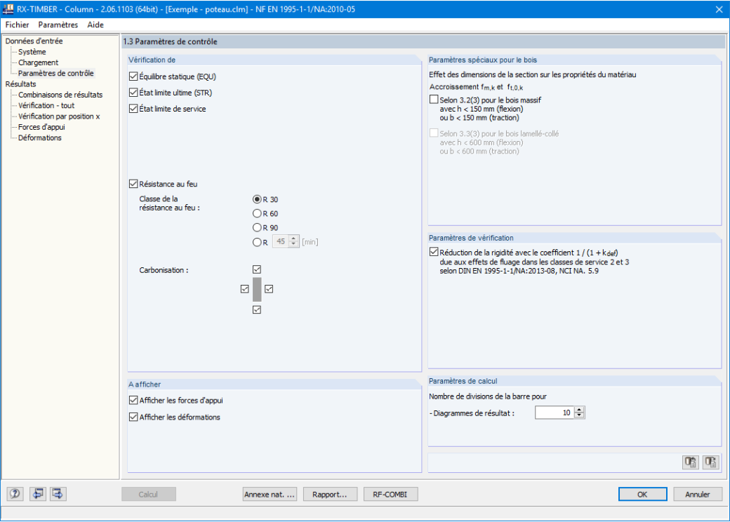 Maske 1.3 Steuerungsparameter