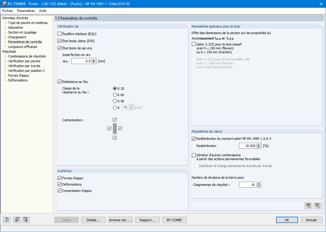 Maske 1.5 Steuerungsparameter