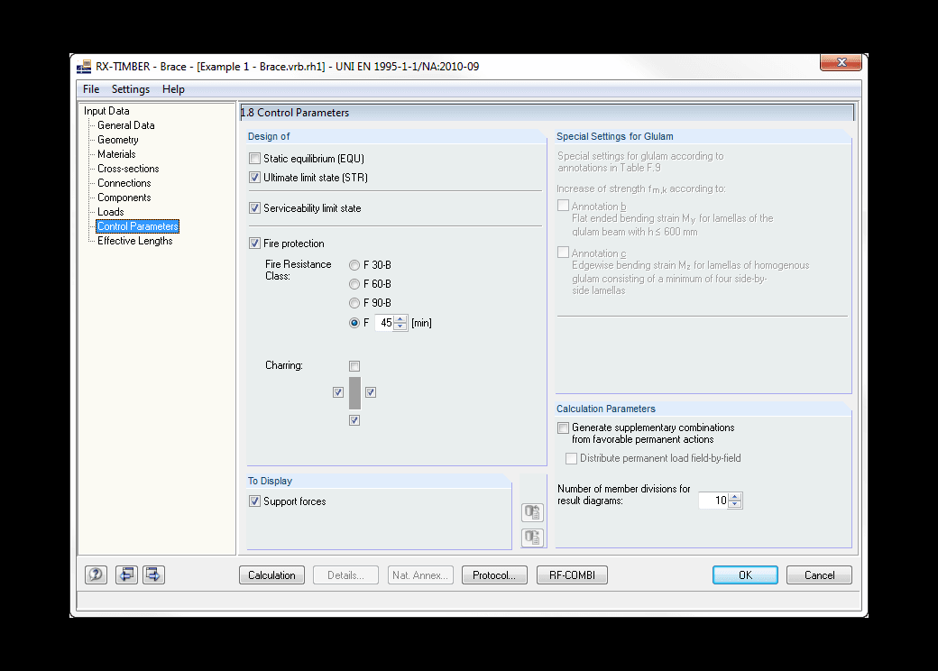 Maske 1.8 Steuerungsparameter
