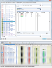Kombinatorik-Dialog und Tabelle 2.5 Lastkombinationen