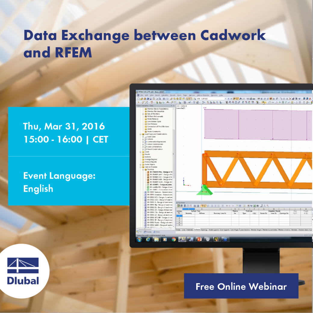 Échange de données entre cadwork et RFEM