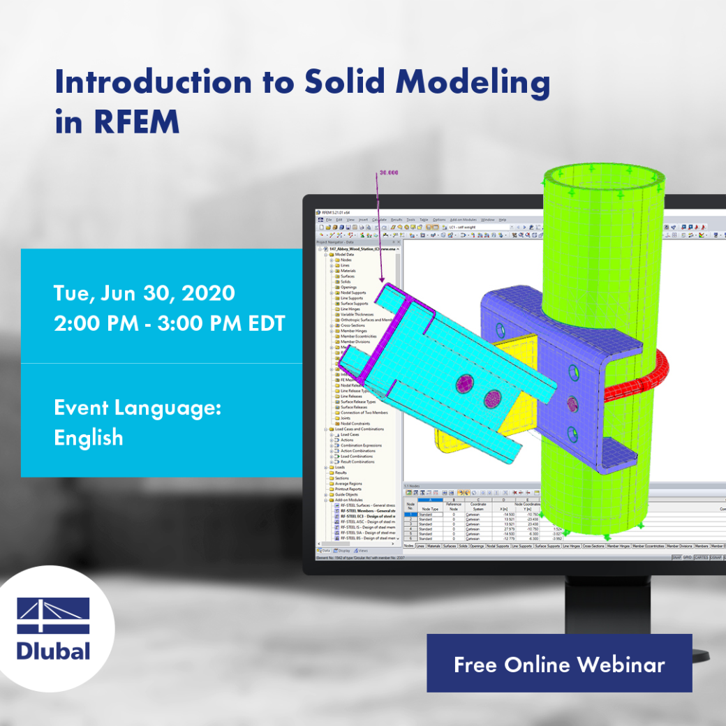 Introduction à la modélisation solide \ n dans RFEM